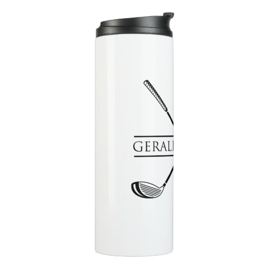 Vorlage für Golf Design Monogram Thermosbecher (Nach links gedreht)