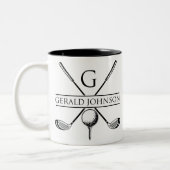 Vorlage für Golf Design Monogram Zweifarbige Tasse (Links)