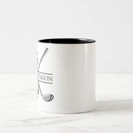 Vorlage für Golf Design Monogram Zweifarbige Tasse (Mittel)