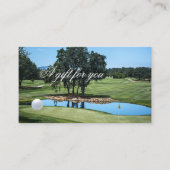 Vorlage für Golf-Geschenkgutscheine Rabattkarte (Vorderseite)