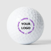 Vorlage für Golfbälle mit Markenlogo und Textstemp (Vorderseite)