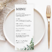 Vorlage für Greenery Wedding Menu Cards