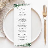 Vorlage für Greenery Wedding Menu Cards