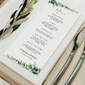 Vorlage für Greenery Wedding Menu Cards