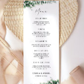 Vorlage für Greenery Wedding Menu Cards