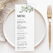 Vorlage für Greenery Wedding Menu Cards