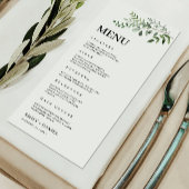 Vorlage für Greenery Wedding Menu Cards
