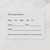 Vorlage für große medizinische Terminals Visitenkarte (Rückseite)