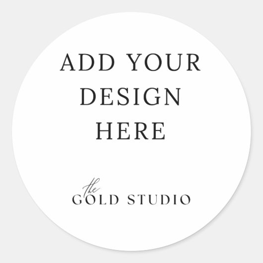 Vorlage für große runde Stickereien Runder Aufkleber (Vorderseite)