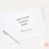 Vorlage für große runde Stickereien Runder Aufkleber (Umschlag)