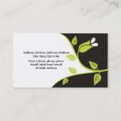 Vorlage für große weiße Blume-Visitenkarten Visitenkarte (Rückseite)