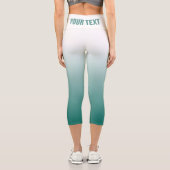 Vorlage für großen Schriftart oder Namen Aquamarin Capri Leggings (Rückseite)