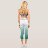 Vorlage für großen Schriftart oder Namen Aquamarin Capri Leggings (Rückseite)