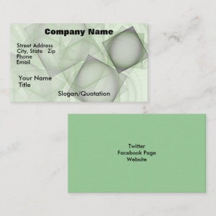 Vorlage für grüne Abstrakte Fliesen Visitenkarte