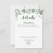 Vorlage für Grüne Angaben zur Hochzeit (Vorderseite)