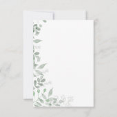 Vorlage für Grüne Angaben zur Hochzeit (Rückseite)