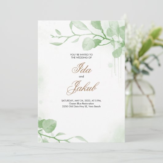 Vorlage für Grüne Hochzeit (Stehend Vorderseite)