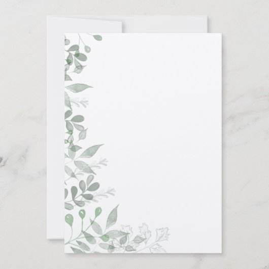 Vorlage für Grüne Hochzeit (Rückseite)