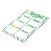 Vorlage für grüne Krankenpflege Notizblock (angewinkelt)