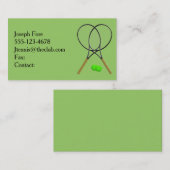 Vorlage für grüne Tennis-Visitenkarten Visitenkarte (Vorne/Hinten)