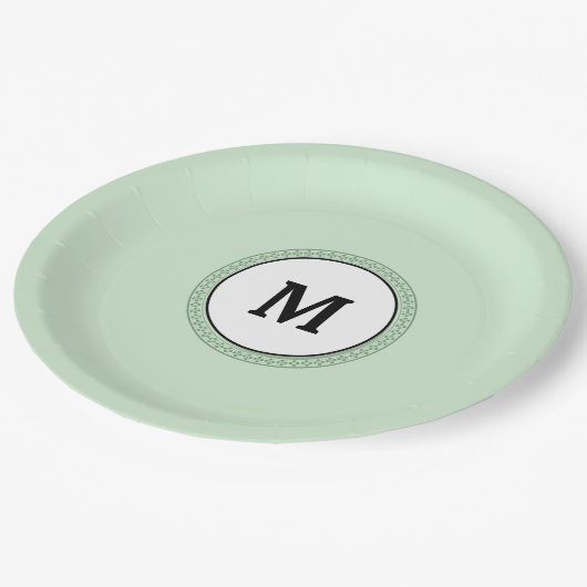 Vorlage für grüne Tranquabilität Pappteller (Schrägansicht)