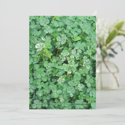 Vorlage für grünes irisches Kleeblatt (Stehend Vorderseite)