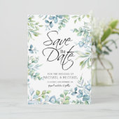 Vorlage für Grünflächen Wasserfarben Save the Date (Stehend Vorderseite)