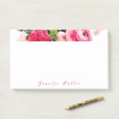 Vorlage für handgeschriebene Namenstext-Rose Post-it Klebezettel (Auf Schreibtisch)