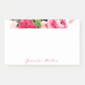 Vorlage für handgeschriebene Namenstext-Rose Post-it Klebezettel (Vorderseite)