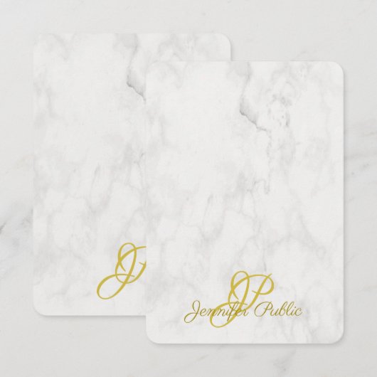 Vorlage für handgeschriebene Skriptnamen in Gold (Vorne/Hinten)