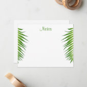 Vorlage für handgeschriebene Skriptpalm-Blätter (Vorderseite/Rückseite Beispiel)