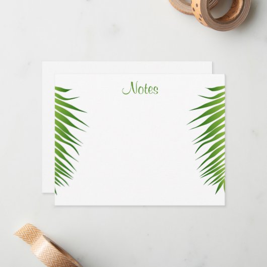 Vorlage für handgeschriebene Skriptpalm-Blätter (Vorderseite/Rückseite Beispiel)