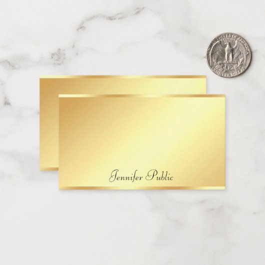 Vorlage für handgeschriebene Skripttexte mit Gold- (Vorderseite/Rückseite Beispiel)