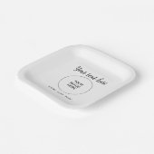 Vorlage für handgeschriebene Textnamenbilder Weiße Pappteller (Gewinkelt)