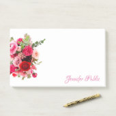 Vorlage für handgeschriebenen Namen Chic Watercolo Post-it Klebezettel (Auf Schreibtisch)