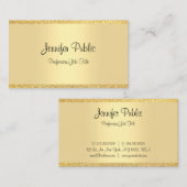 Vorlage für handgeschriebenes Skript, Gold-Glitzer Visitenkarte (Vorne/Hinten)