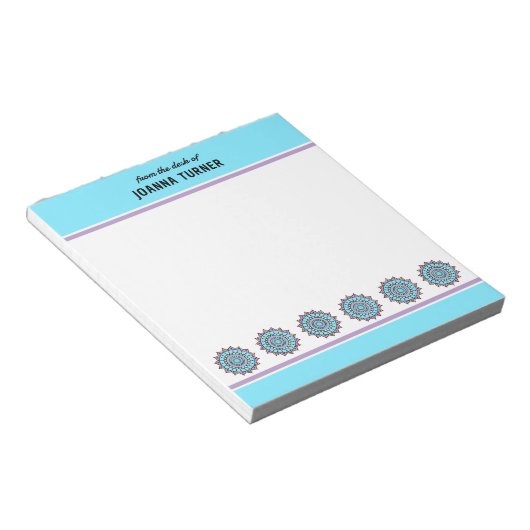 Vorlage für handgezeichnetes Mandala Notepad Notizblock (angewinkelt)