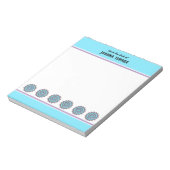 Vorlage für handgezeichnetes Mandala Notepad Notizblock (Rotiert)