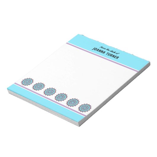 Vorlage für handgezeichnetes Mandala Notepad Notizblock (Rotiert)