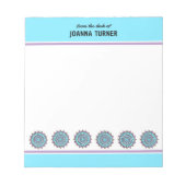 Vorlage für handgezeichnetes Mandala Notepad Notizblock (Vorderseite)