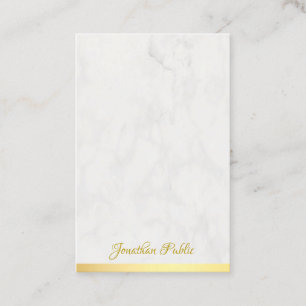 Vorlage für Handschrift aus Gold-Marmor Beruflich Visitenkarte