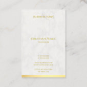 Vorlage für Handschrift aus Gold-Marmor Beruflich Visitenkarte (Rückseite)