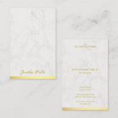 Vorlage für Handschrift aus Gold-Marmor Beruflich Visitenkarte (Vorne/Hinten)