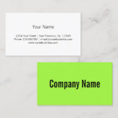 Vorlage für helle neongrüne Visitenkarten 100 Visitenkarte (Vorne/Hinten)