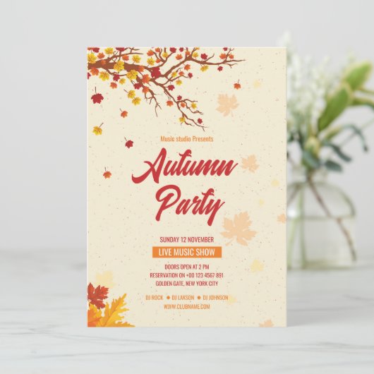 Vorlage für Herbst/Herbst-Party Flyer (Stehend Vorderseite)