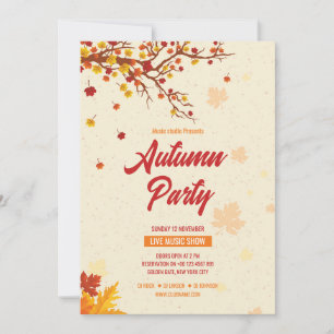 Vorlage für Herbst/Herbst-Party Flyer