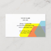 Vorlage für Hexagon-Firmenkarten Visitenkarte (Rückseite)