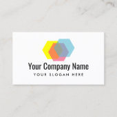 Vorlage für Hexagon-Firmenkarten Visitenkarte (Vorderseite)