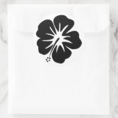 Vorlage für Hibisken Runder Aufkleber (Tasche)