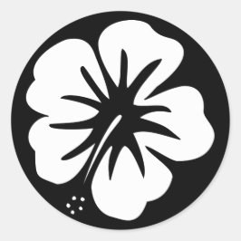Vorlage für Hibisken Runder Aufkleber